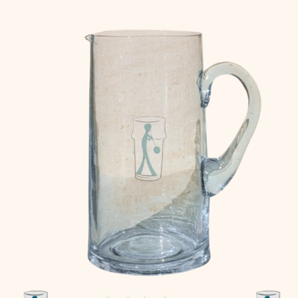 Carafe Beldi Transparente en Verre Soufflé