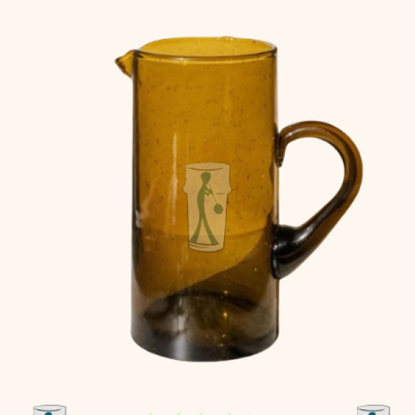 Carafe Beldi Ambre en Verre Soufflé