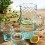 Carafe Beldi transparente torsadée
