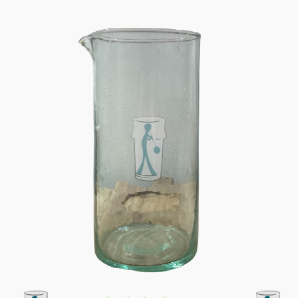 Carafe marocaine en verre Beldi sans anse - Transparent