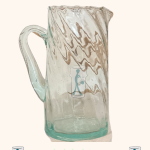 Carafe Beldi transparente torsadée