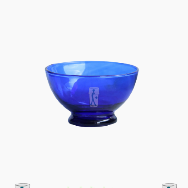 Petit bol marocain en verre Beldi recyclé - Bleu