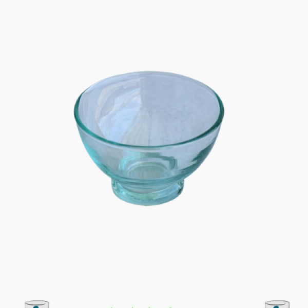 Petit bol marocain en verre Beldi recyclé - Transparent