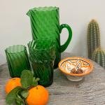 Carafe Beldi Torsadée Verte