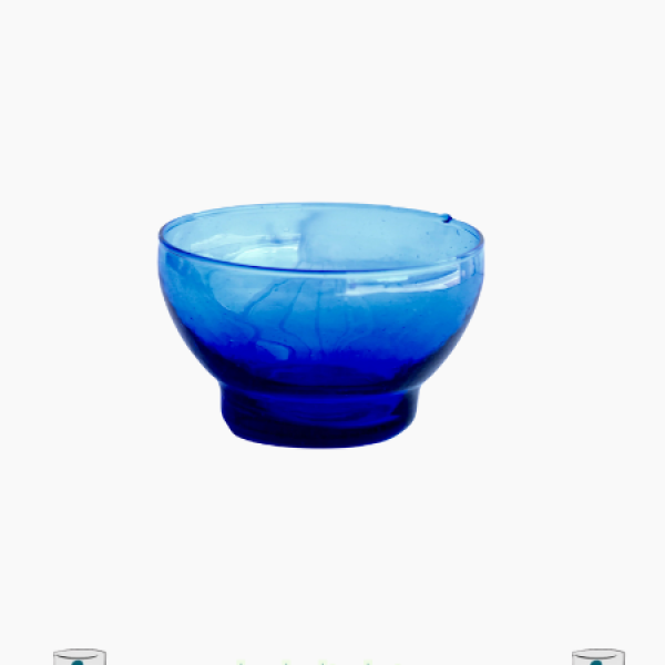 Bol moyen en verre Beldi soufflé à la main – Bleu