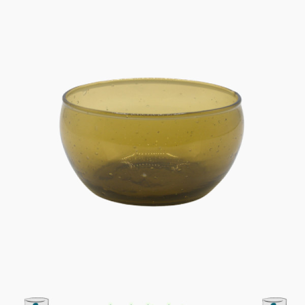 Bowl Beldi en verre recyclé soufflé à la main - AMBRE