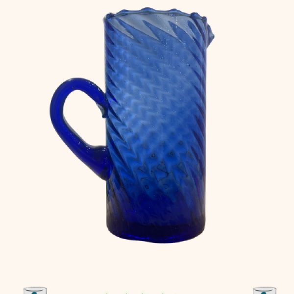 Carafe Beldi Bleue torsadée