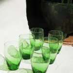 Grand Verre Beldi arrondi Vert– pack de 6