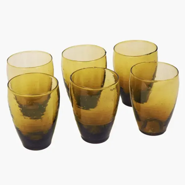 Grand Verre Beldi arrondi Ambre – pack de 6