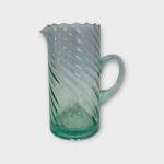 Carafe Beldi transparente torsadée