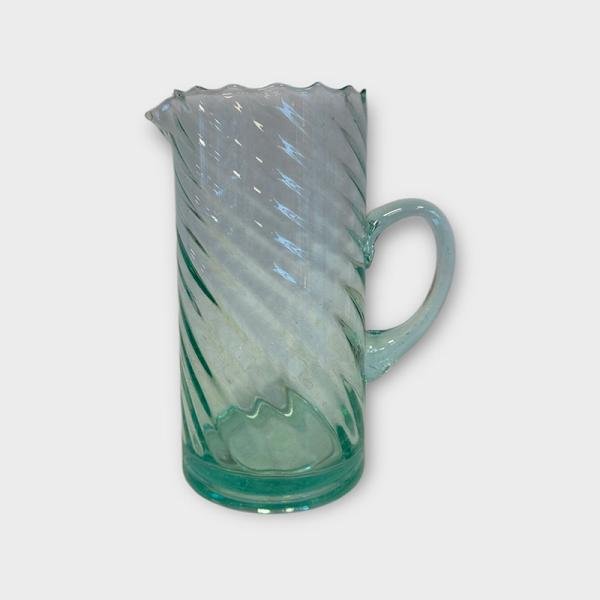 Carafe Beldi transparente torsadée