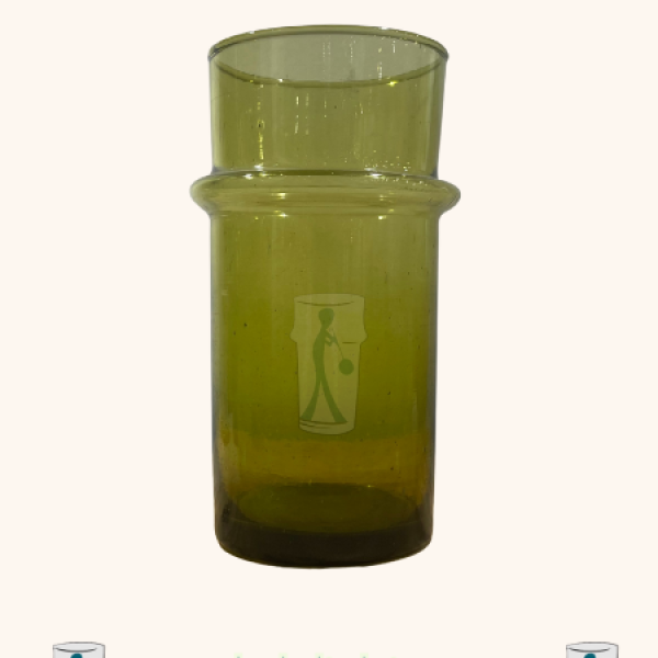 Vase Beldi Ambre – Verre Soufflé à la Main
