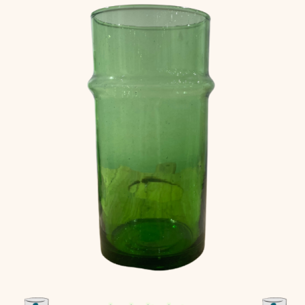 Vase Beldi Vert – Verre Soufflé à la Main